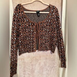 Rue 21 Leopard Print Cardigan